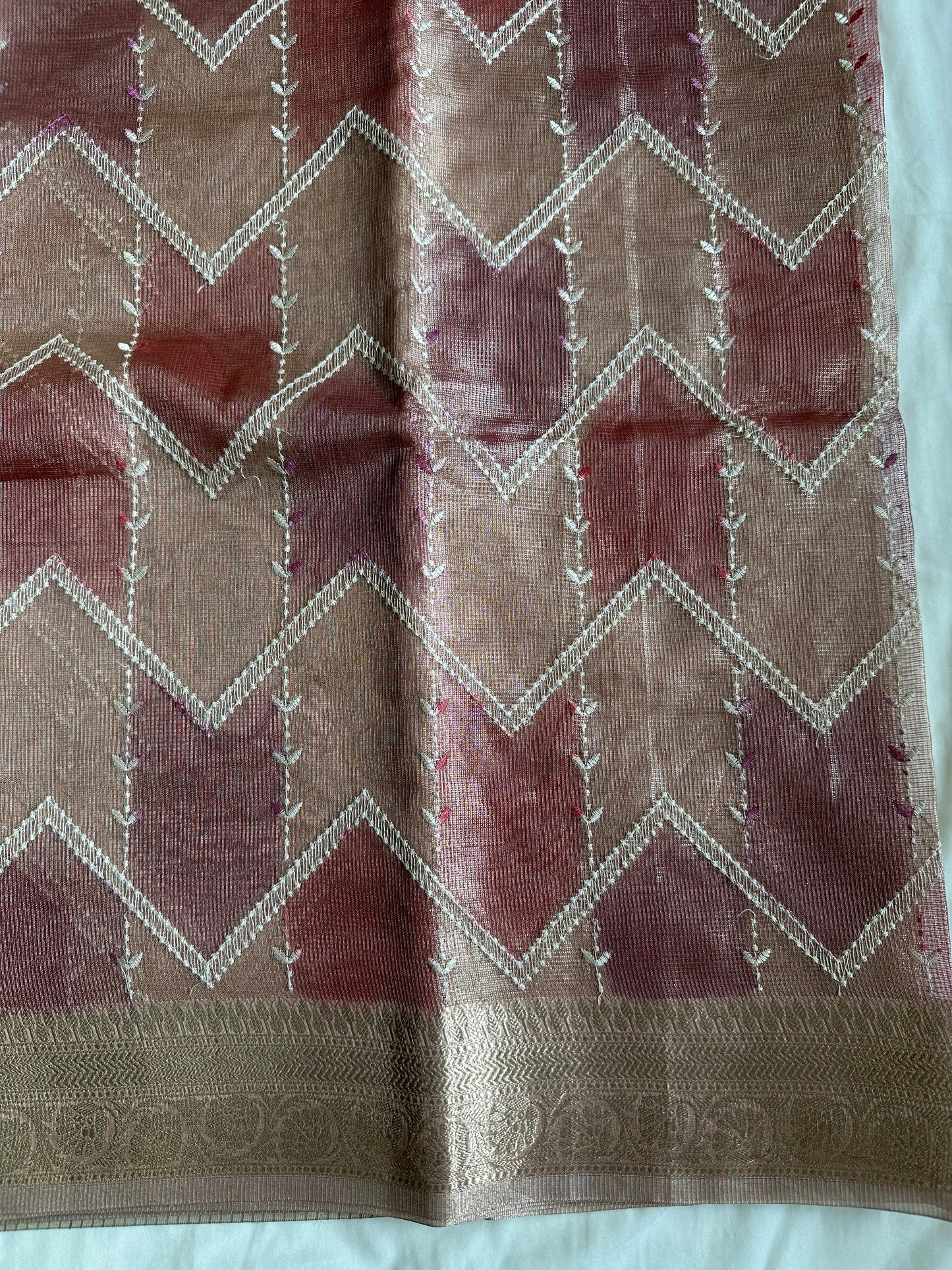 Pink Tissue Silk Saree