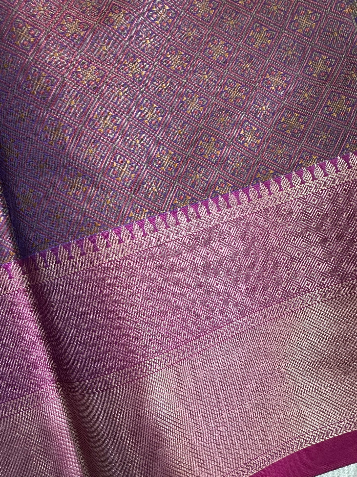 Purple Tanchui Banarasi Saree
