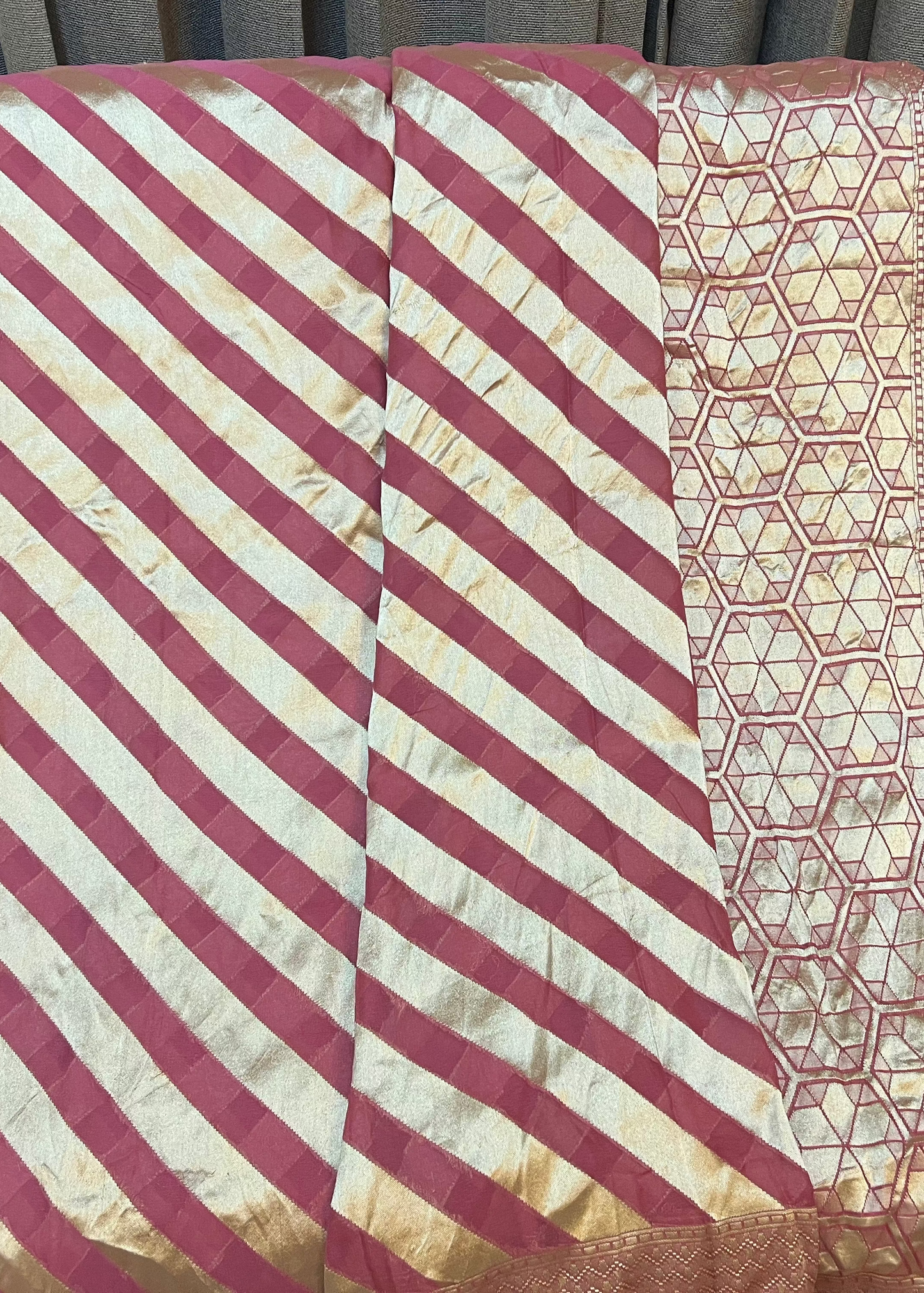 Pink Pure Georgette Saree