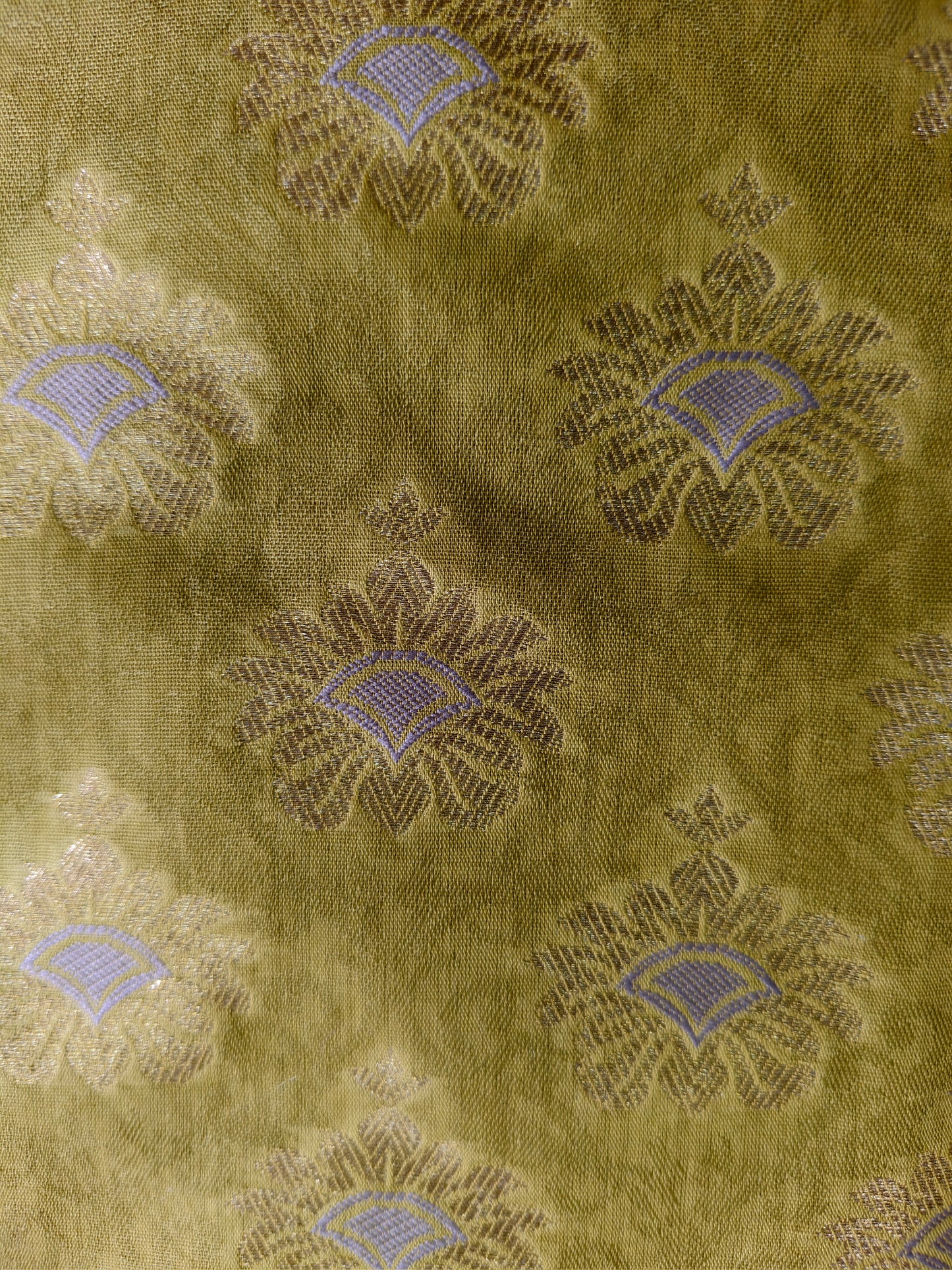 Olive Green Pure Cotton Banarasi Suit Set