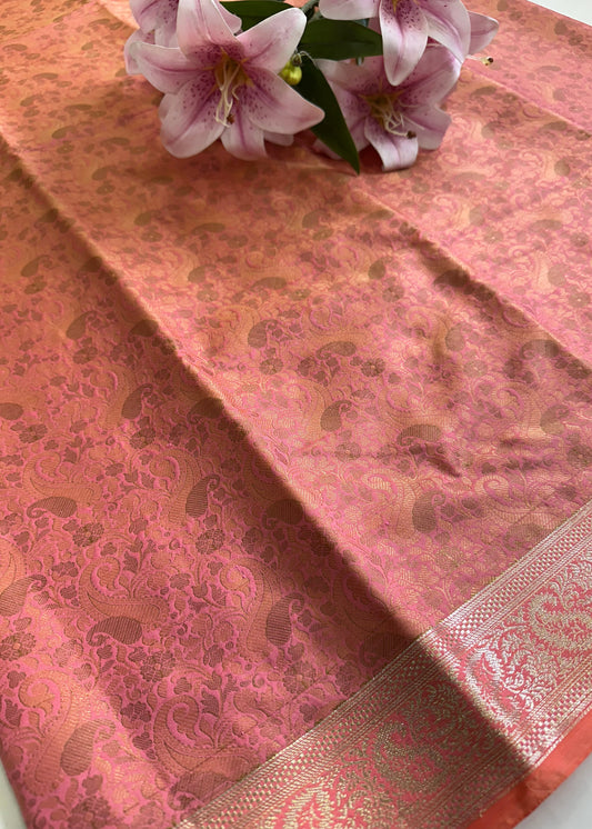 Pink Paisley Tanchui Saree