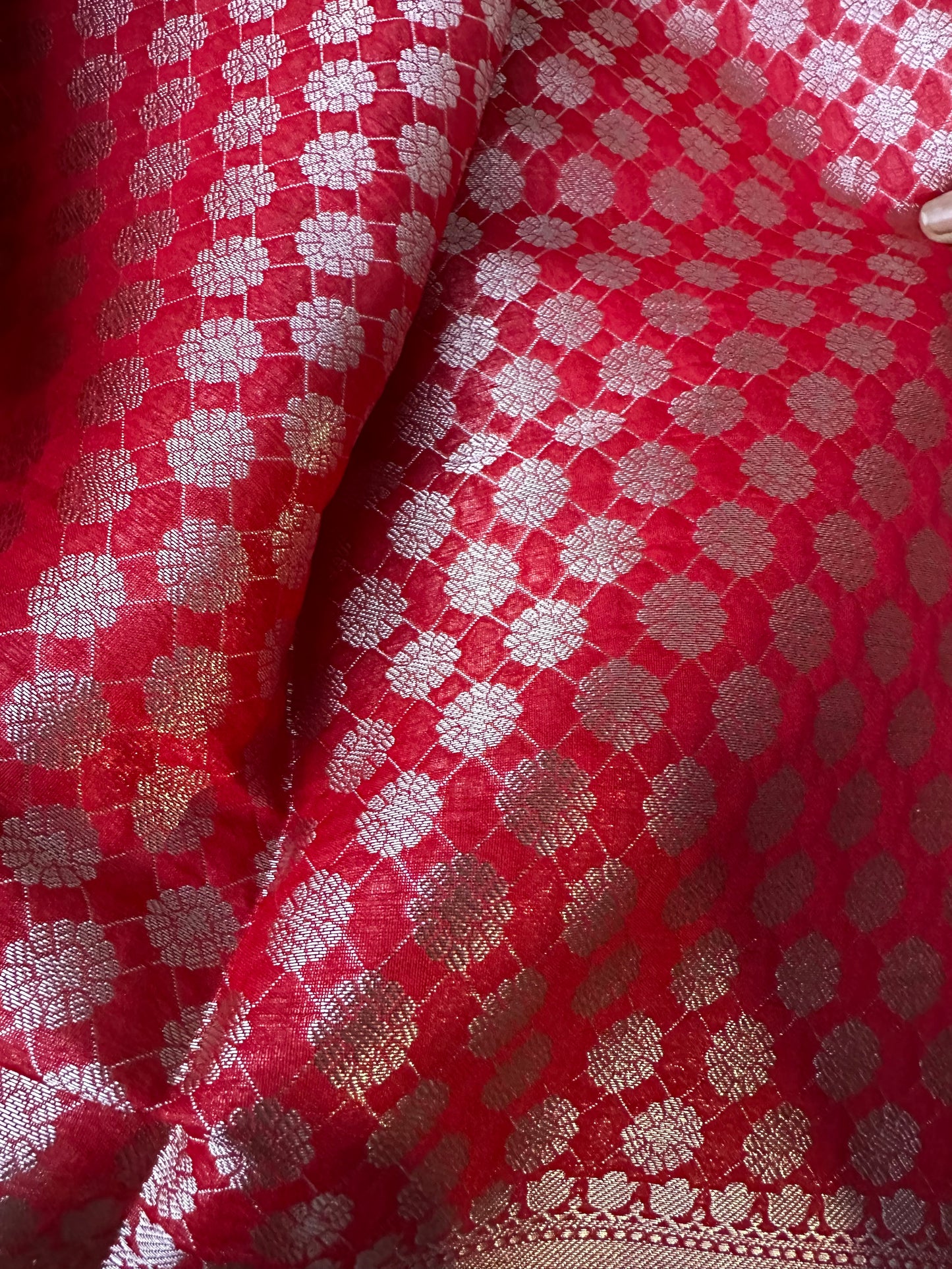 Red Georgette Banarasi Saree