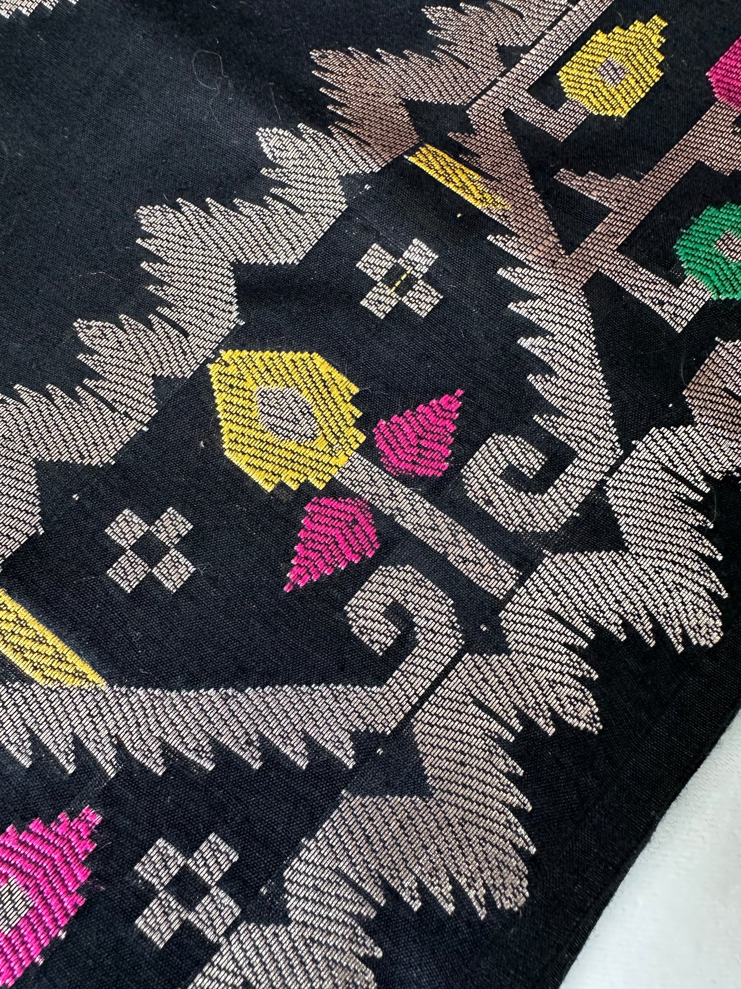 Black Banarasi Cotton n Silk Saree
