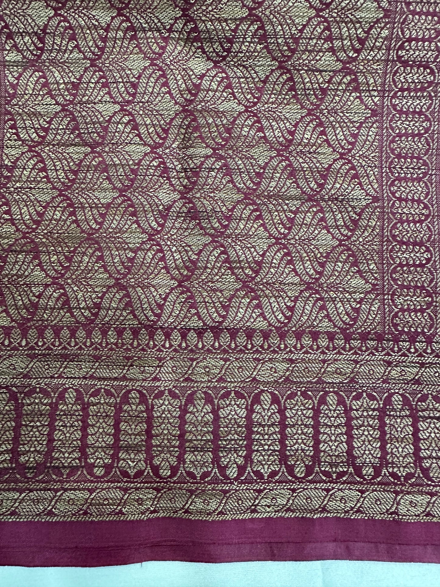 Wine Kheecha Silk Saree