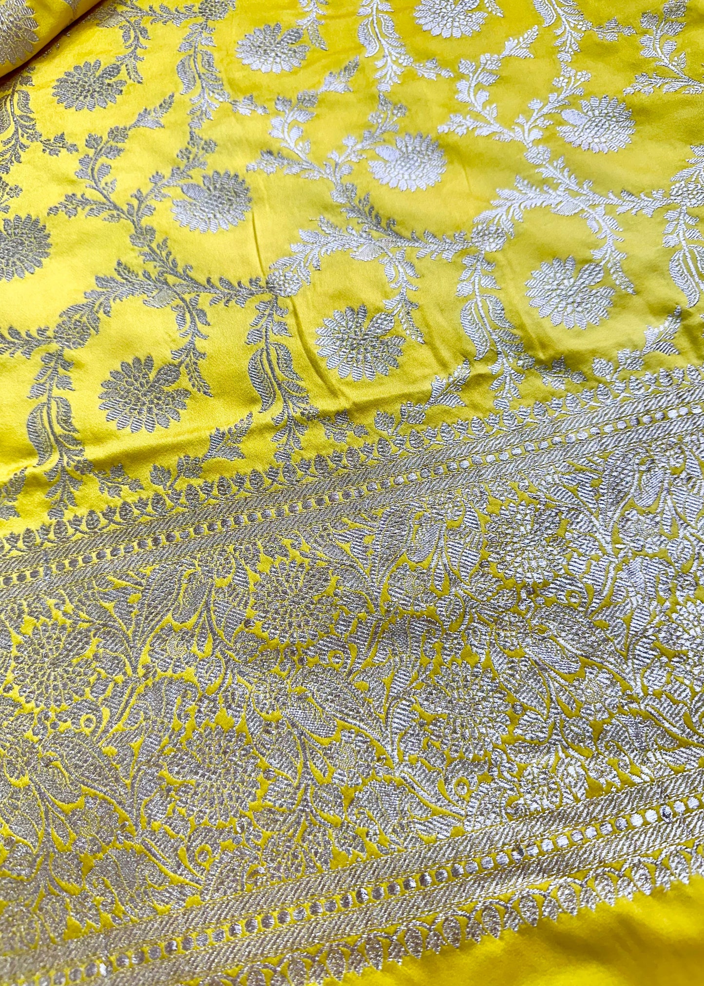 Yellow Mashru Silk Suit Set