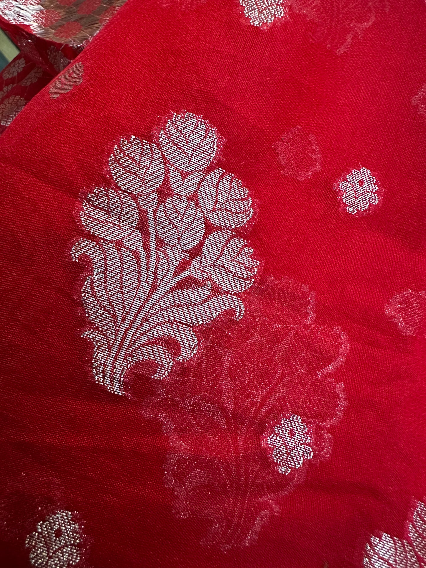 Red Georgette Banarasi Saree