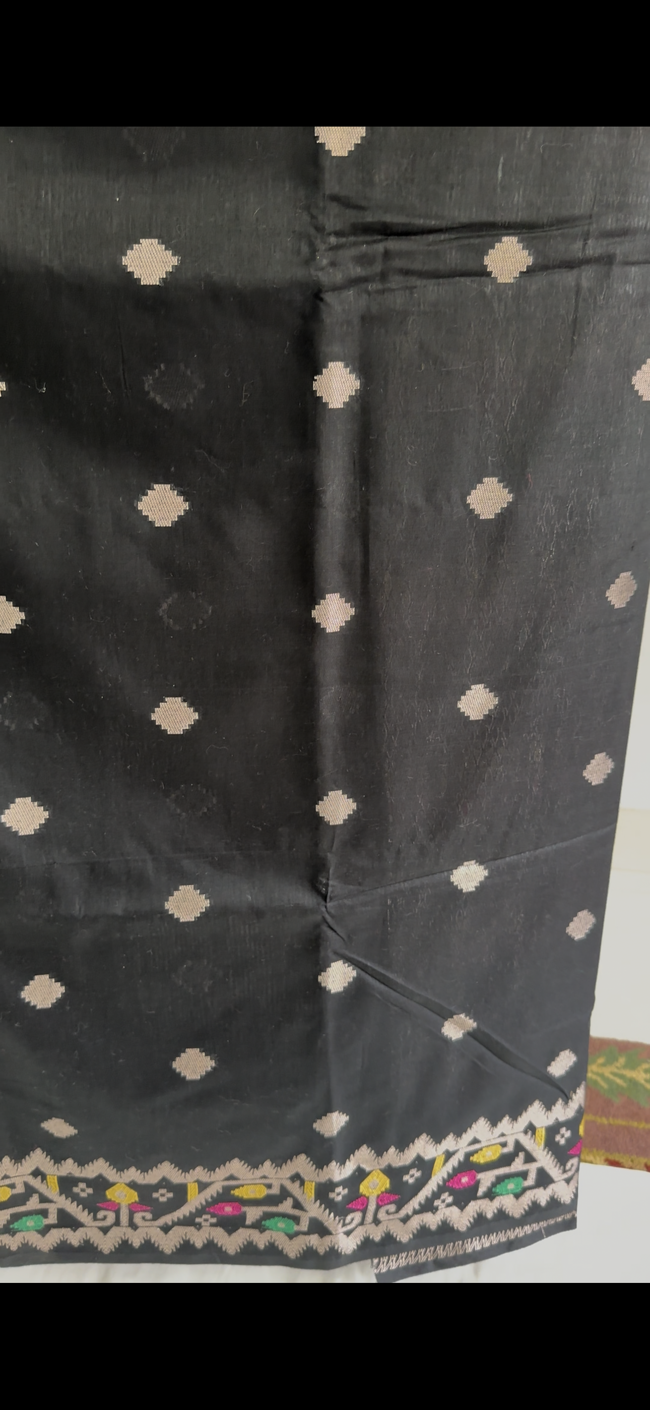 Black Banarasi Cotton n Silk Saree