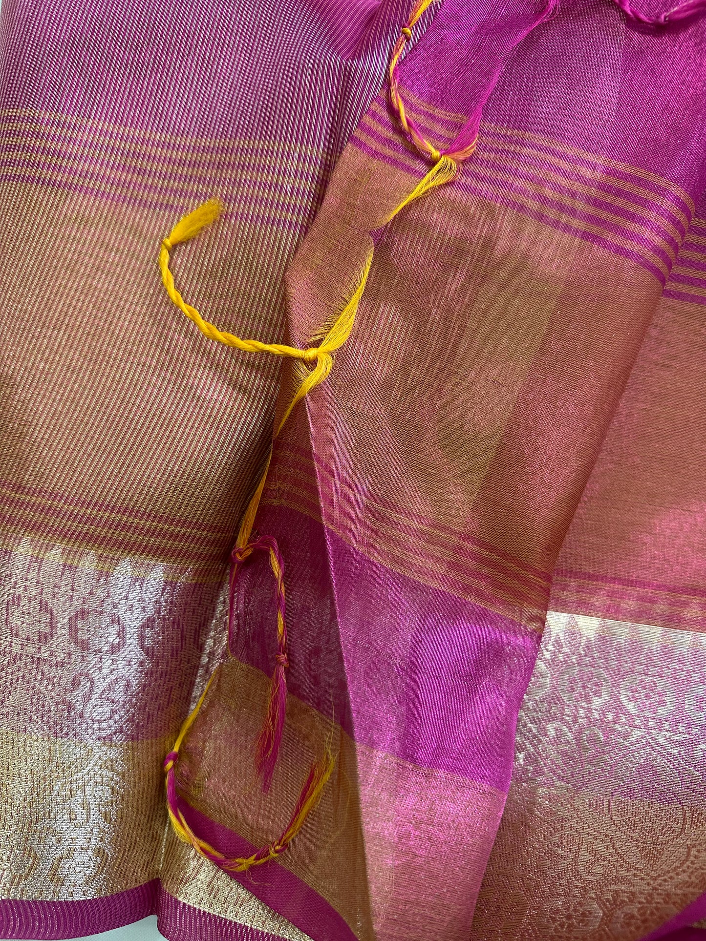 Pink Tissue Silk Saree