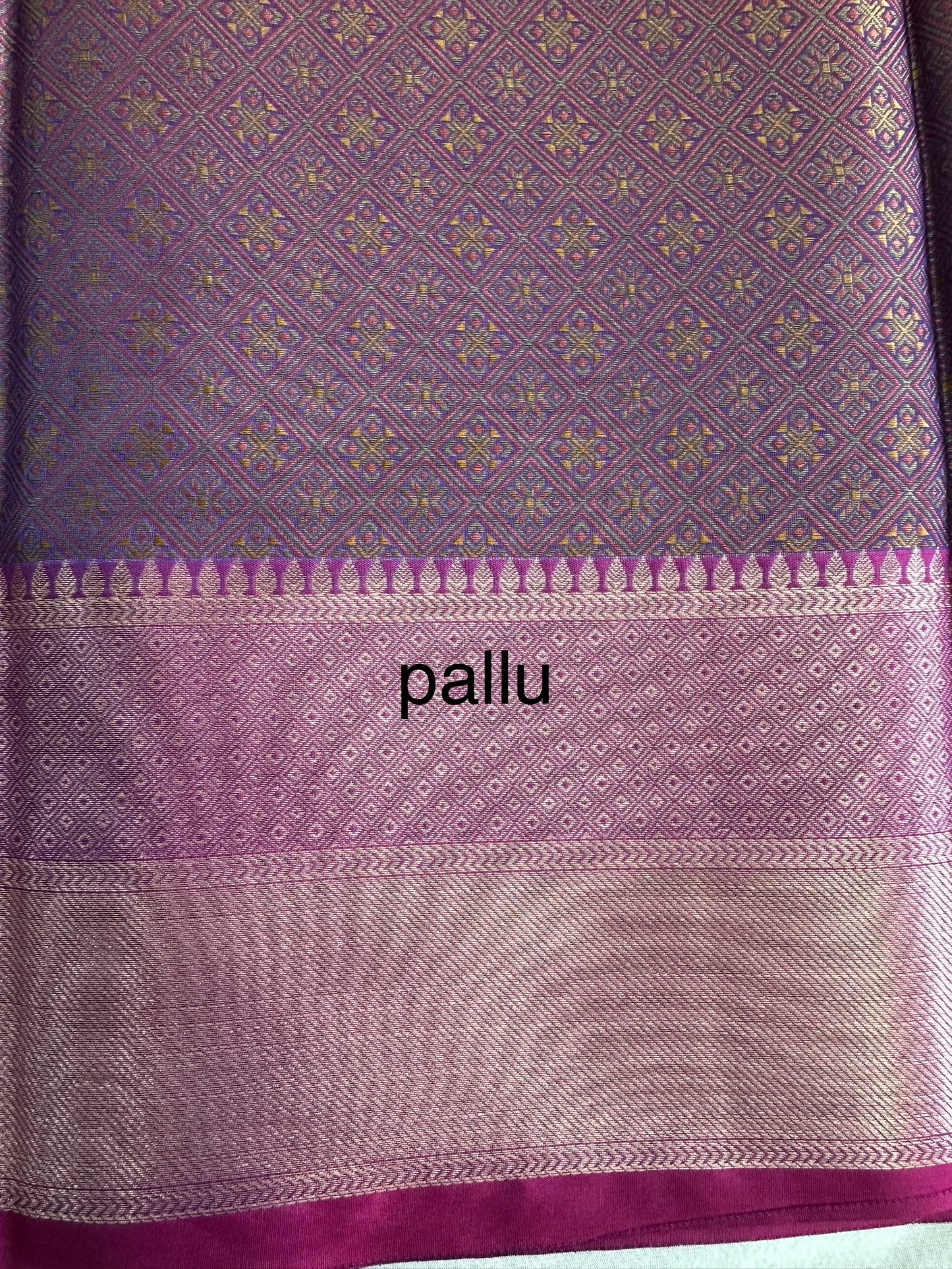 Purple Tanchui Banarasi Saree