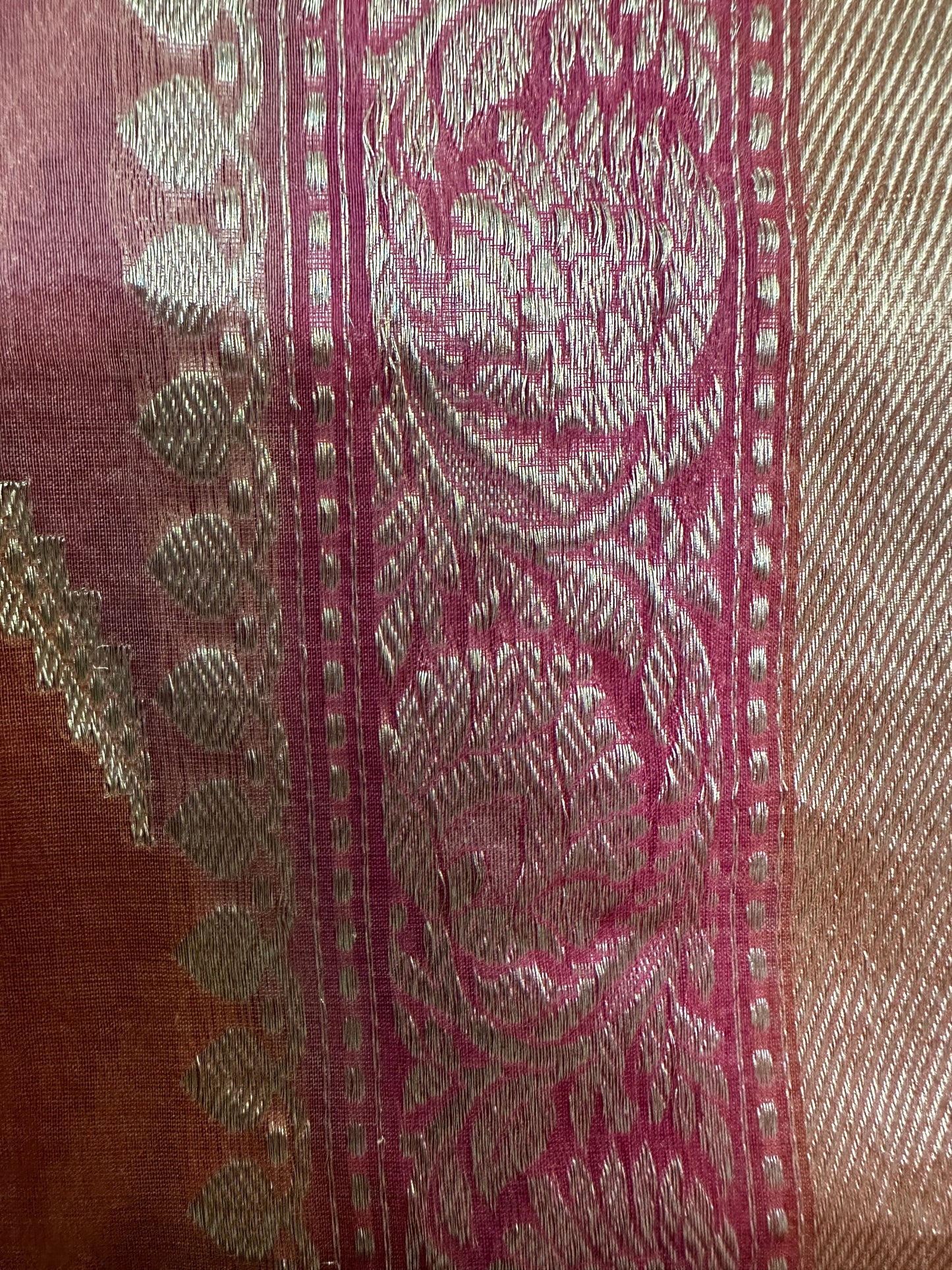 Pink Pure Organza Rangkaat Dupatta