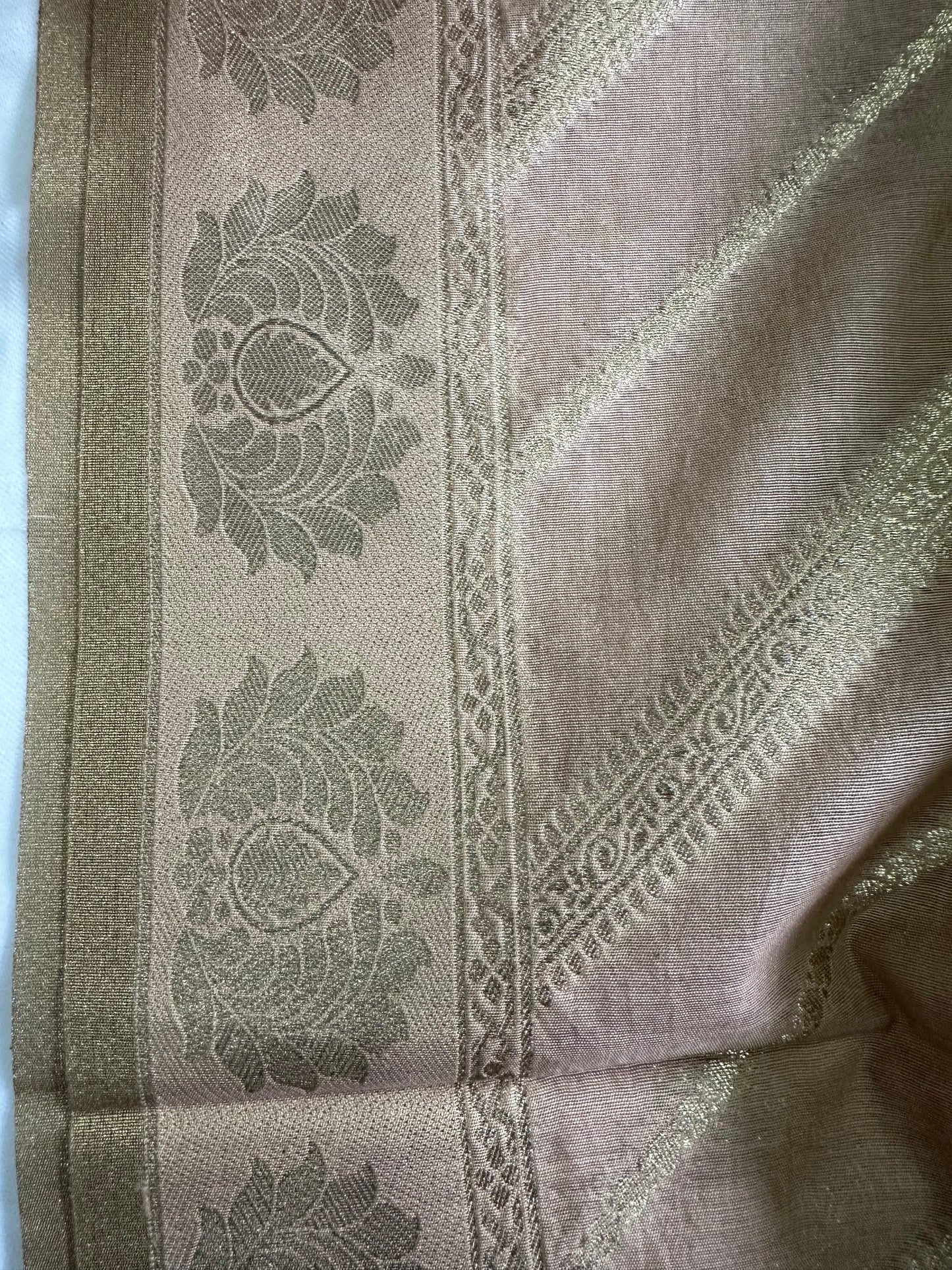 Blush Gold Banarasi Dupatta with Gold Zari