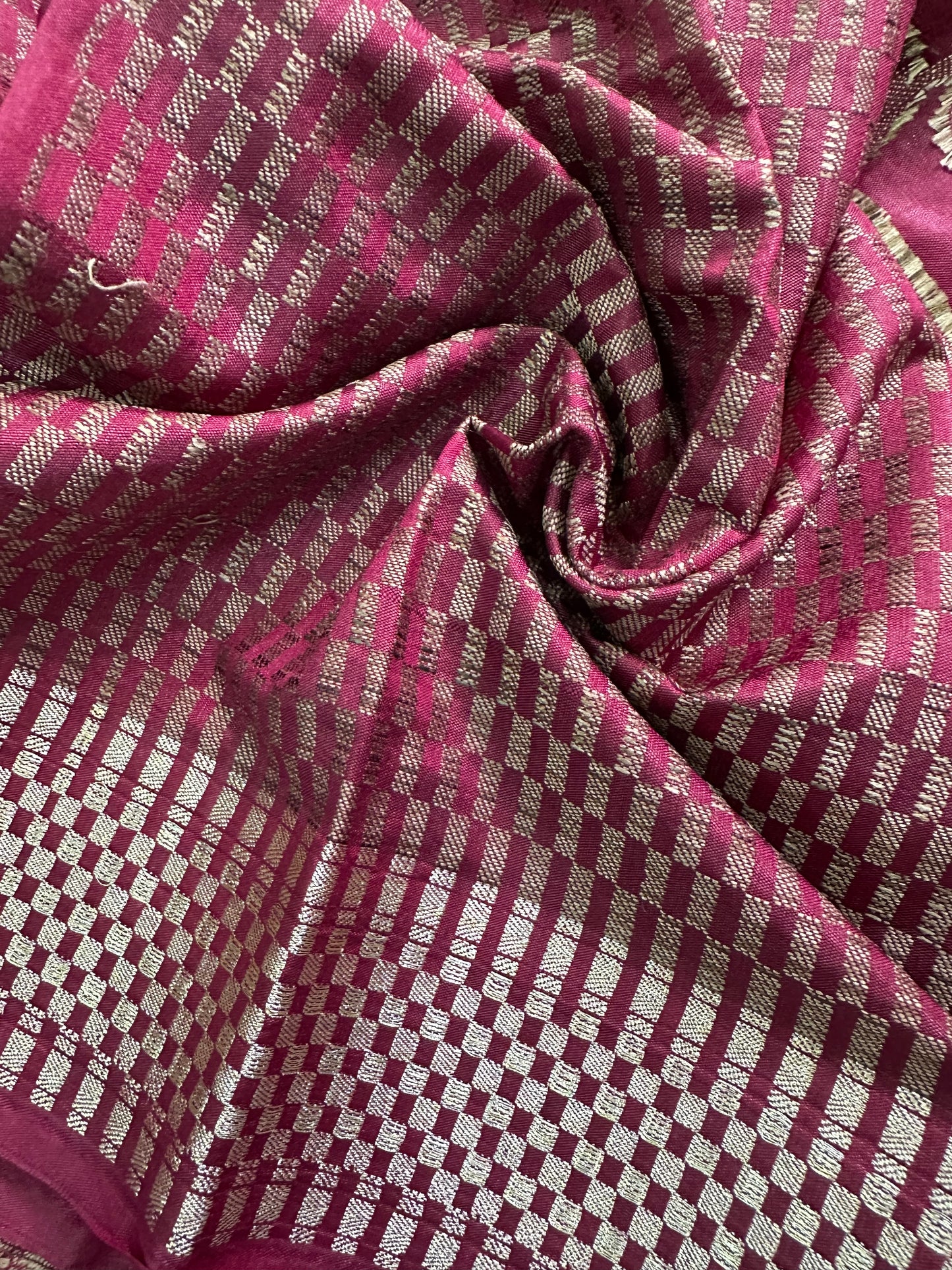 Wine Kheecha Silk Saree