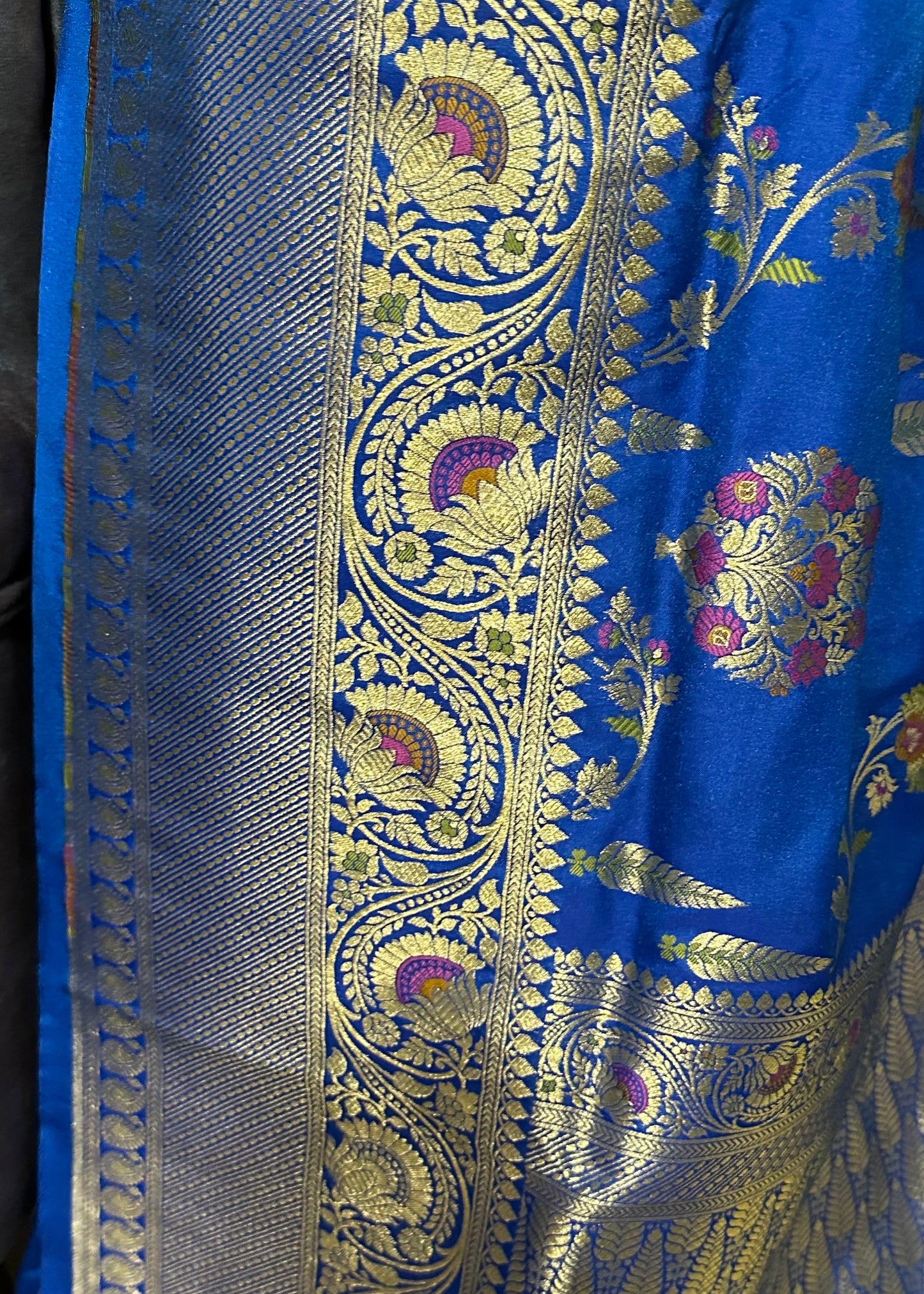 Royal Blue Katan Silk Saree