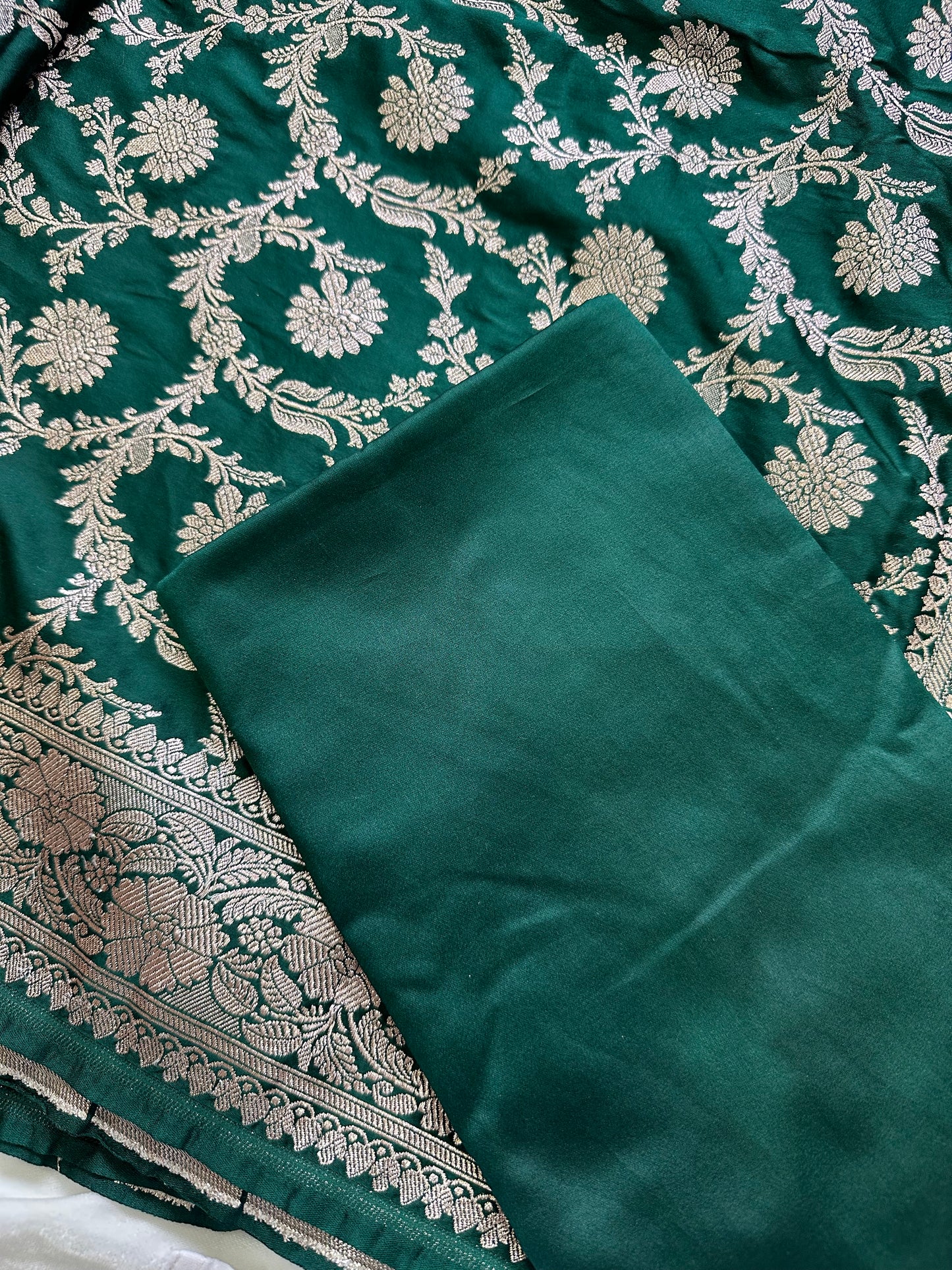 Green Mashru Silk Suit Set