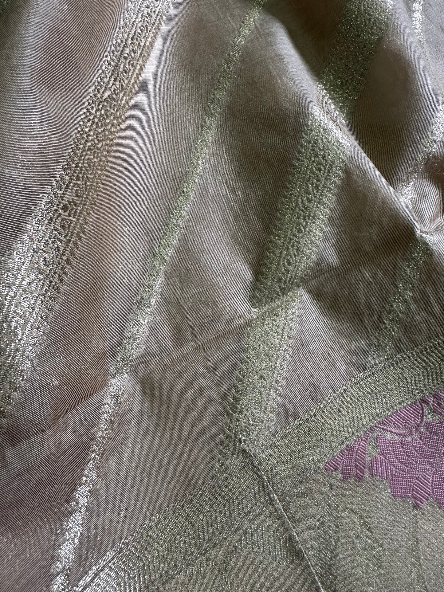 Blush Gold Banarasi Dupatta with Gold Zari