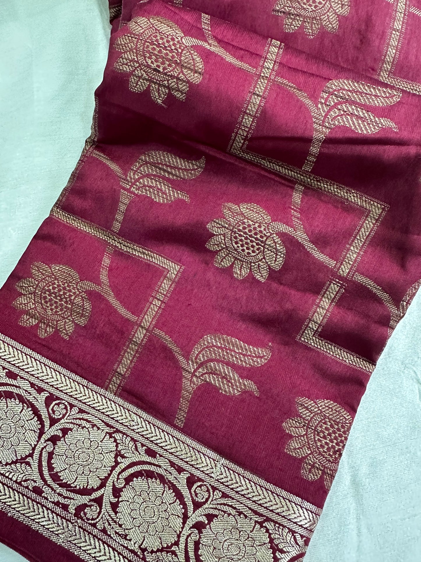 Wine Kheecha Silk Saree