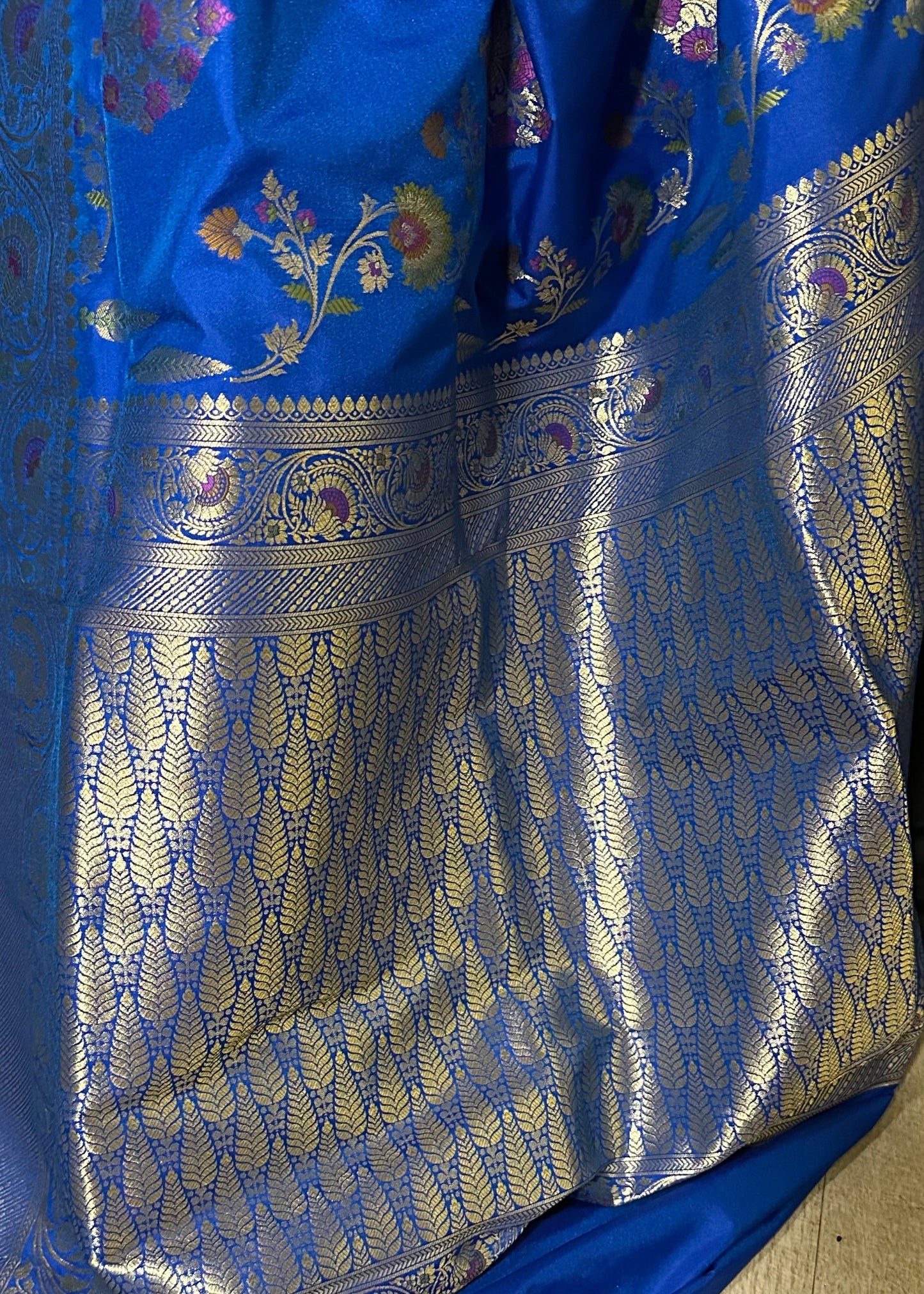 Royal Blue Katan Silk Saree