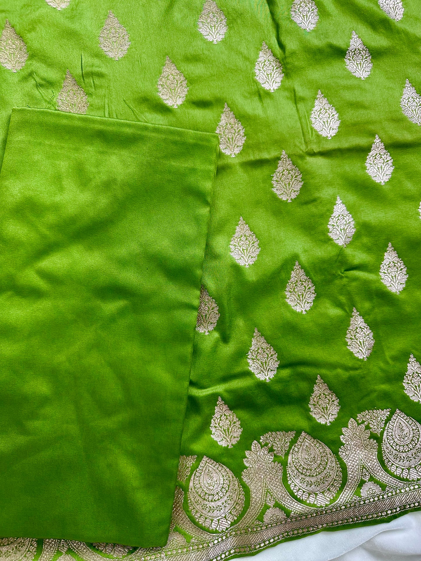 Green Mashru Silk Suit Set