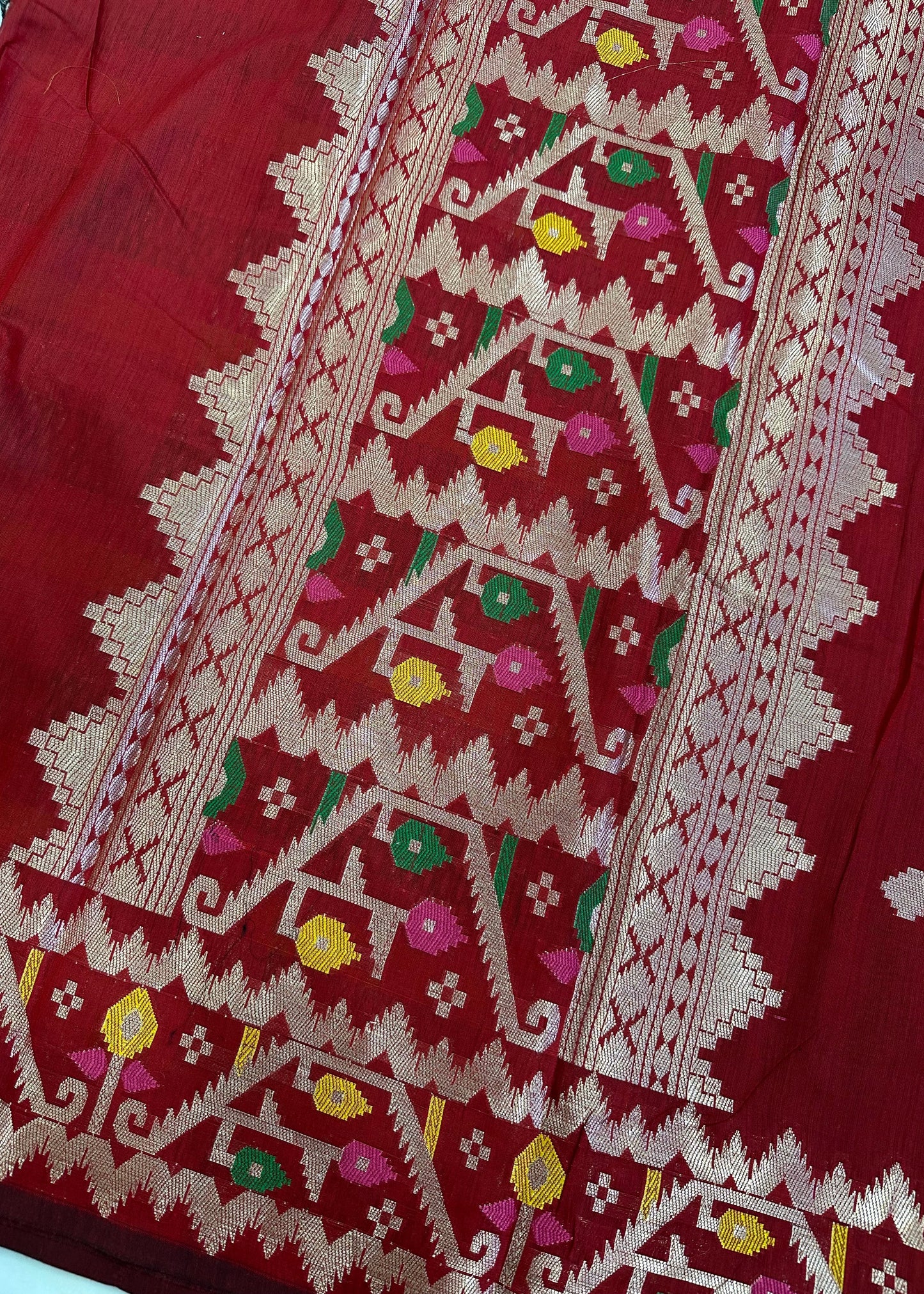 Red Booti Banarasi Saree