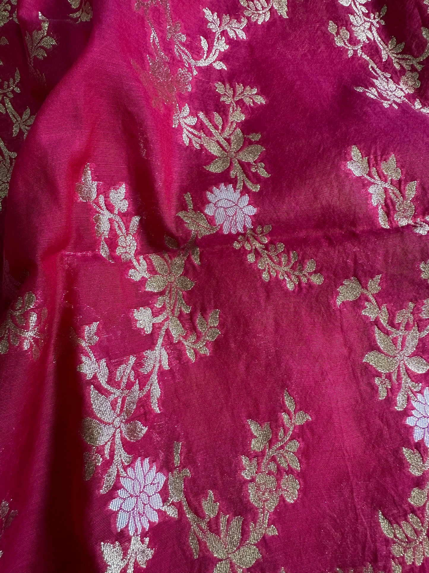Pink Banarasi Cotton Dupatta