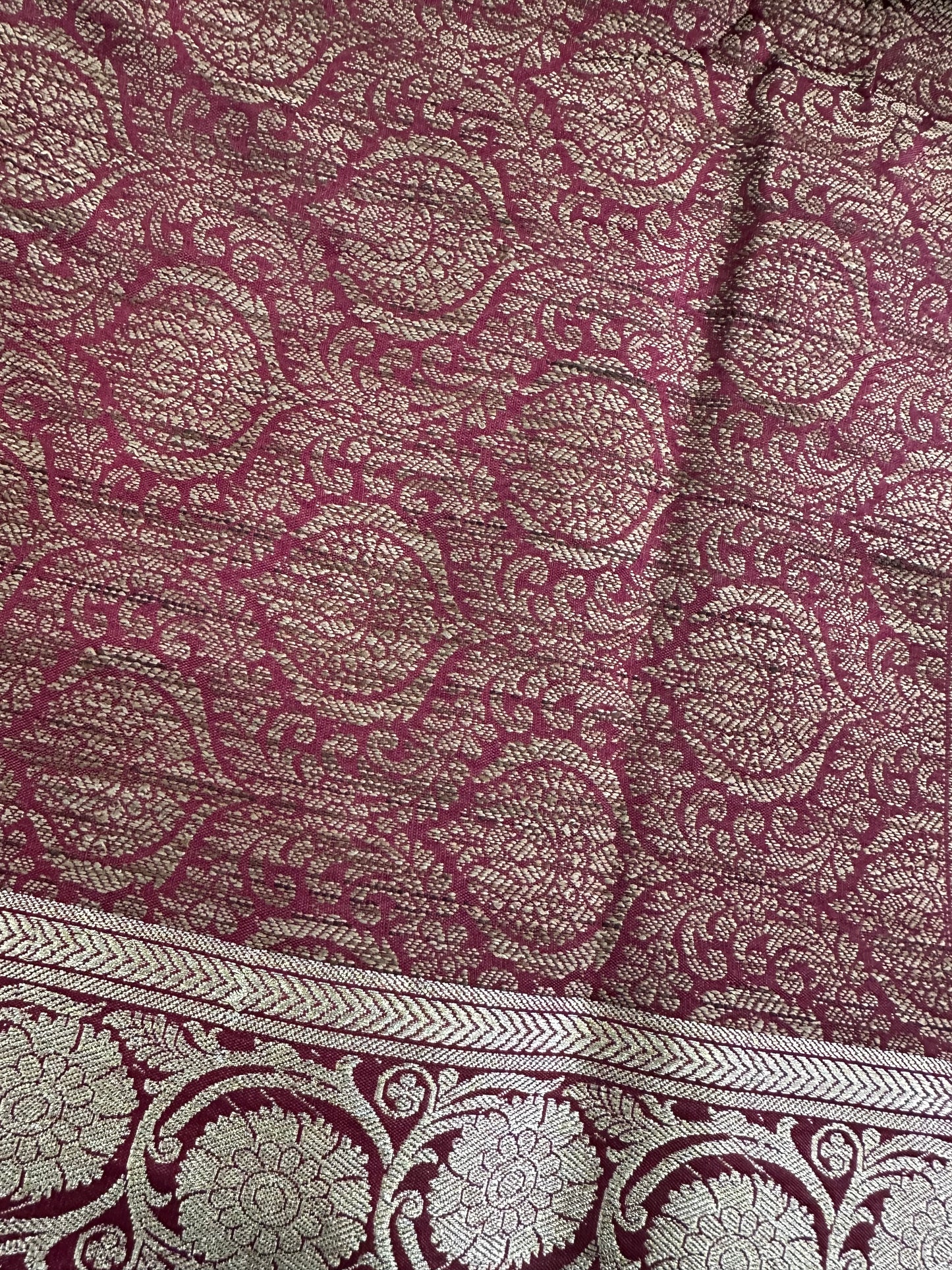 Wine Kheecha Silk Saree
