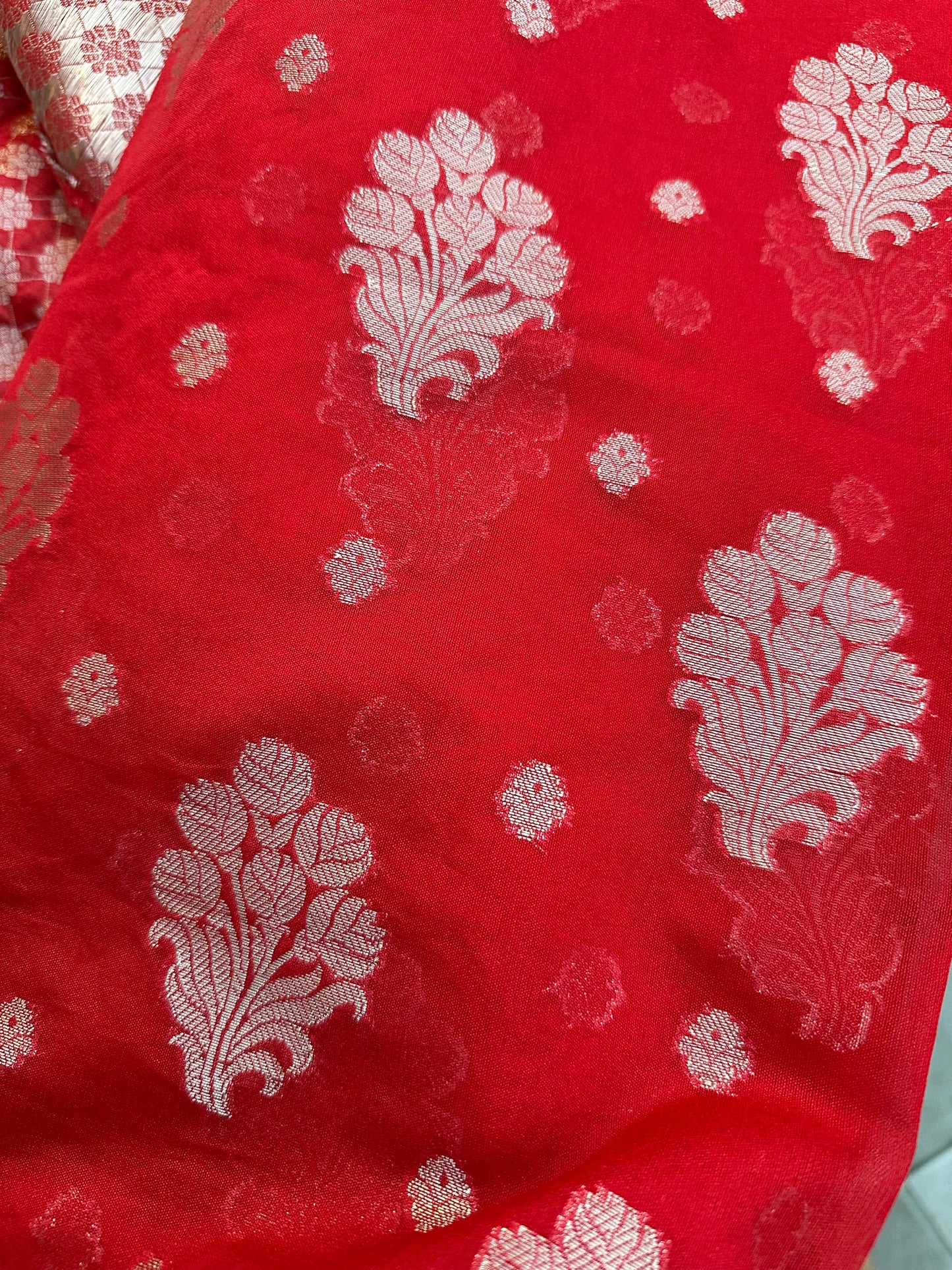 Red Georgette Banarasi Saree