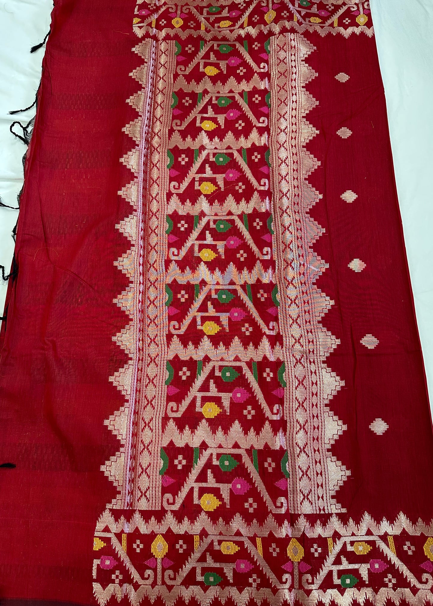 Red Booti Banarasi Saree