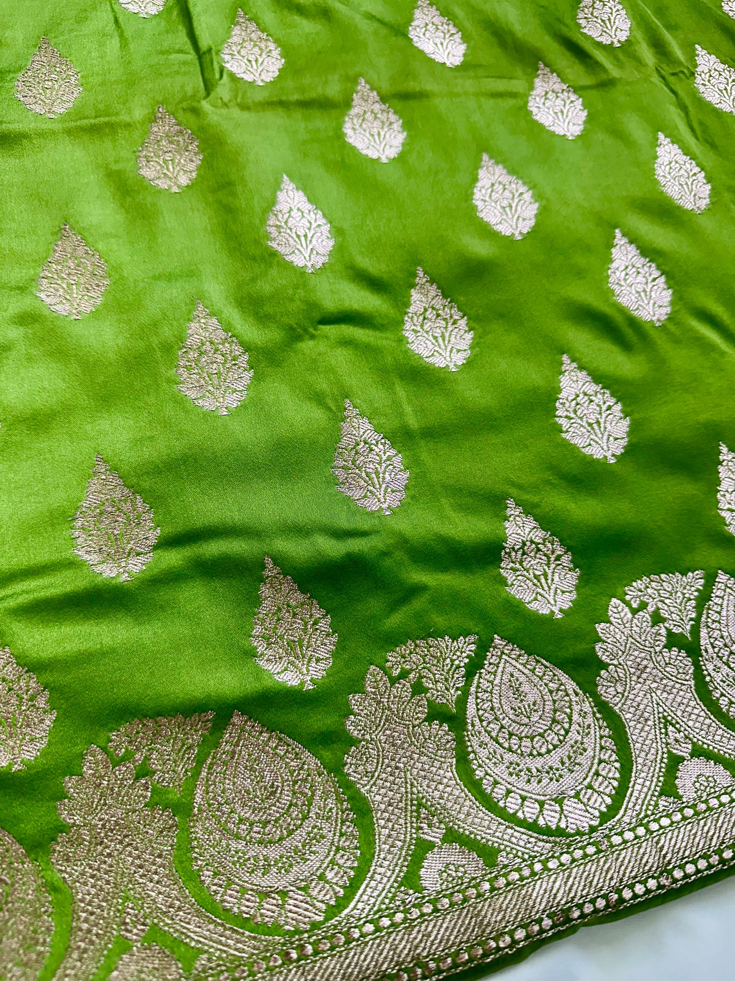 Green Mashru Silk Suit Set