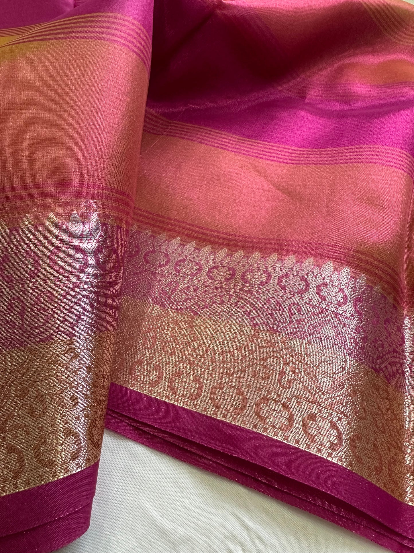 Pink Tissue Silk Saree