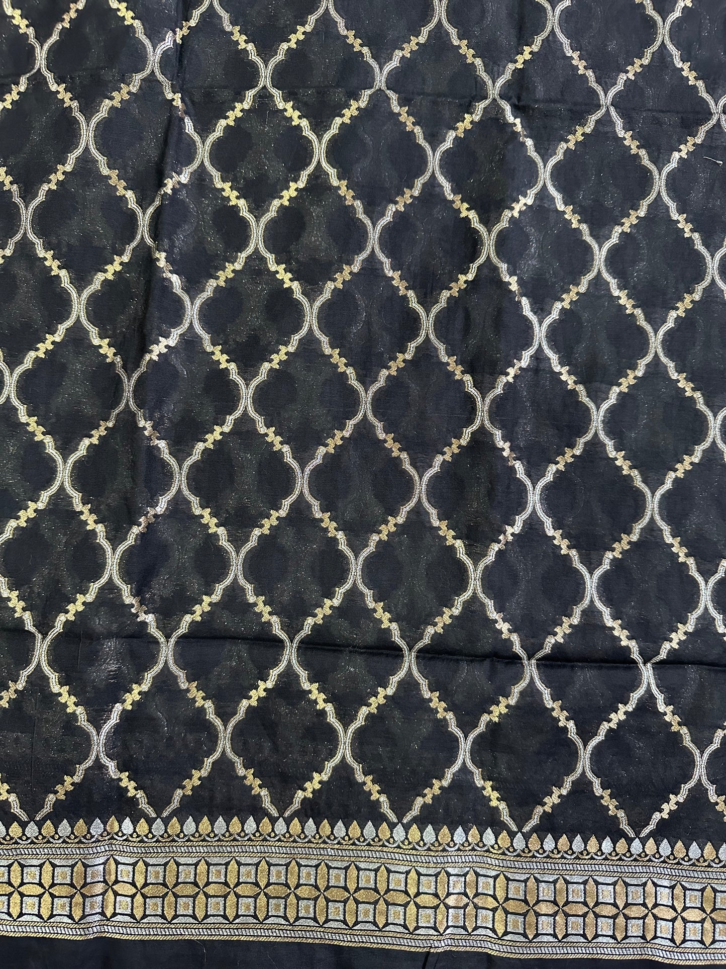 Black Premium Banarasi Cotton Suit Set