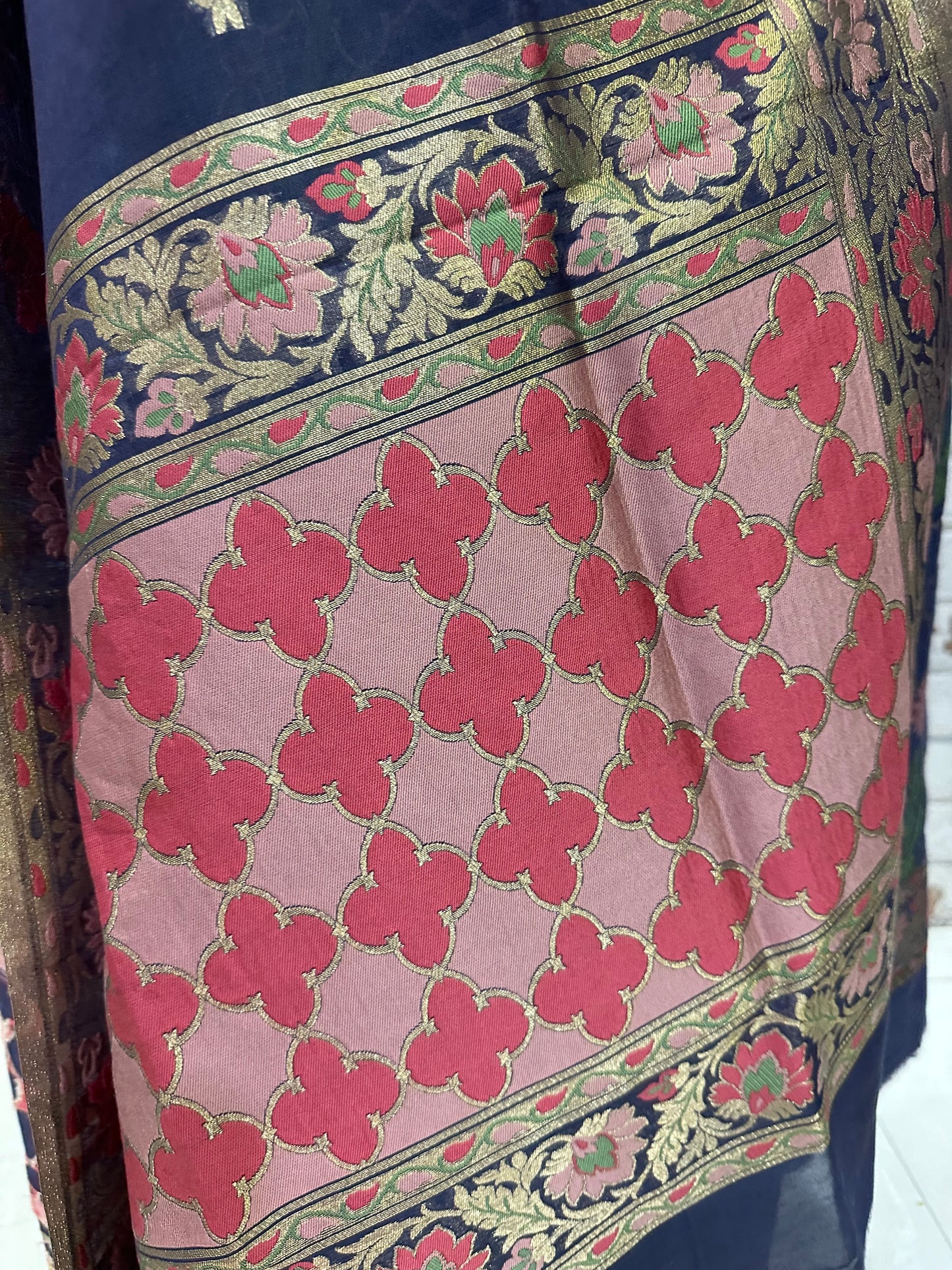 Blue Banarasi Cotton Suit Set