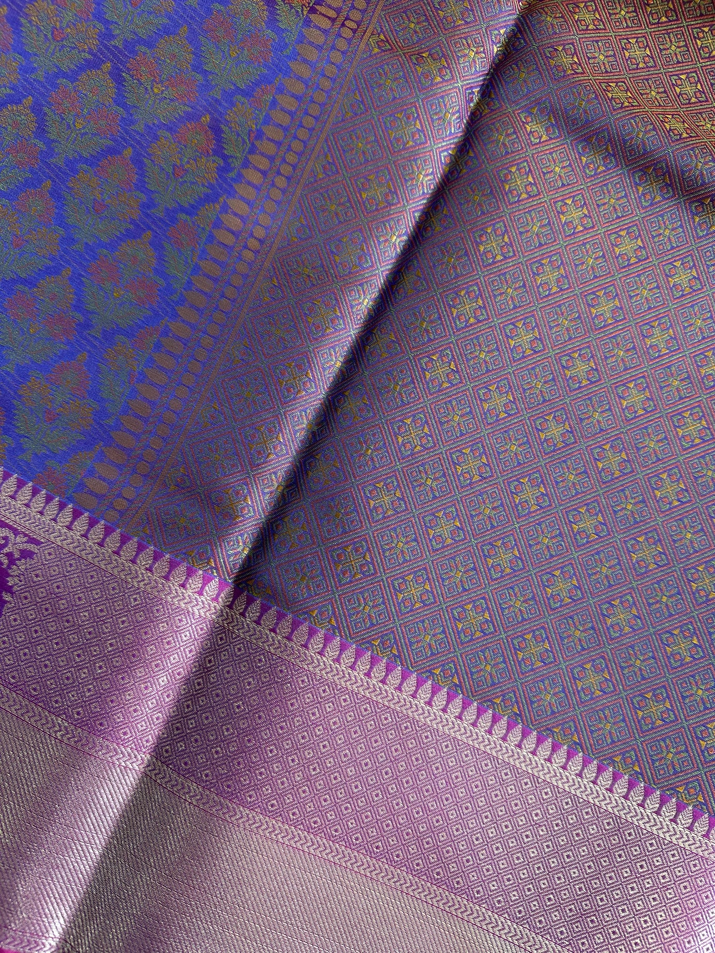 Purple Tanchui Banarasi Saree