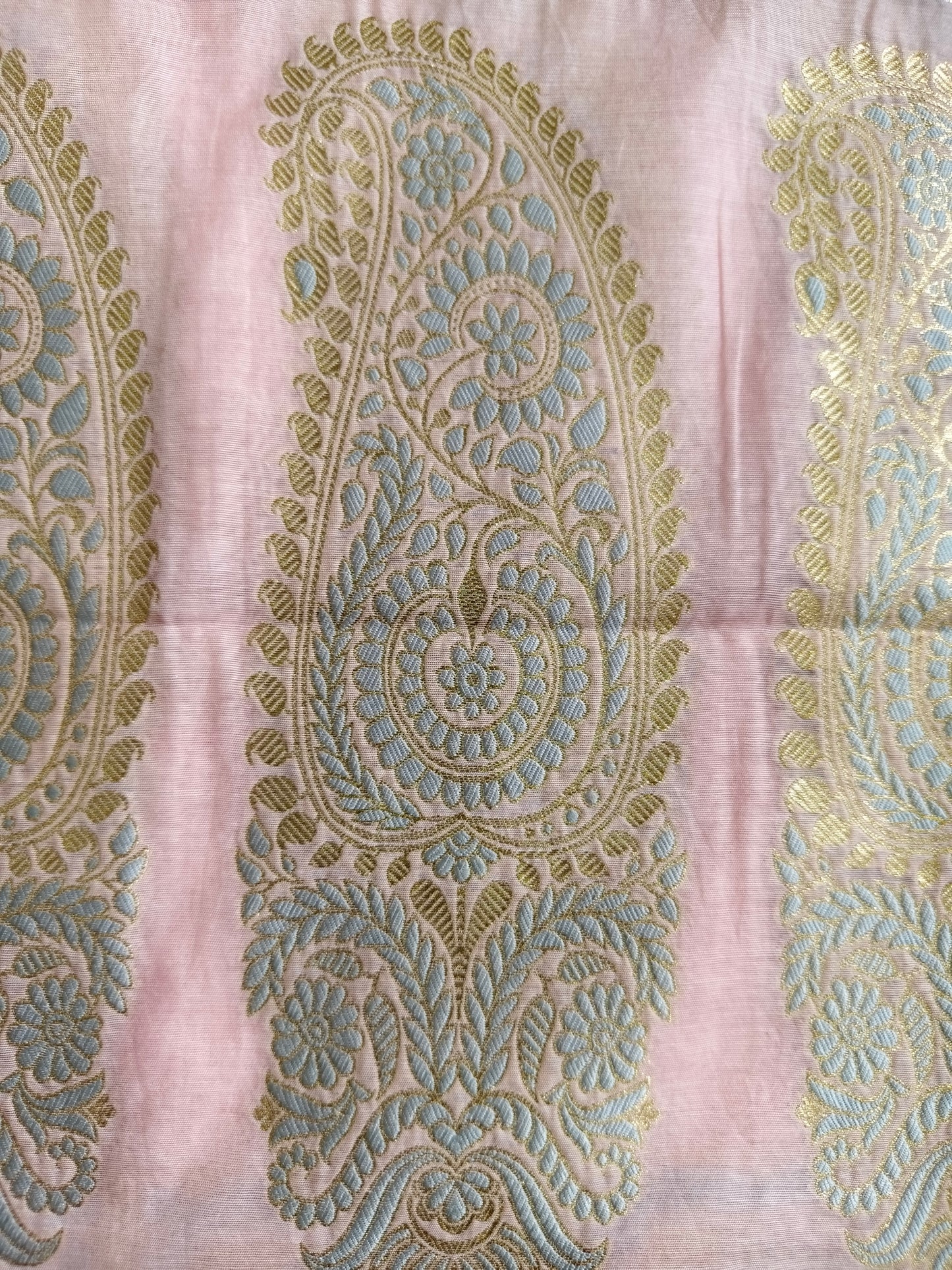 Pink Banarasi Pure Cotton Suit Set