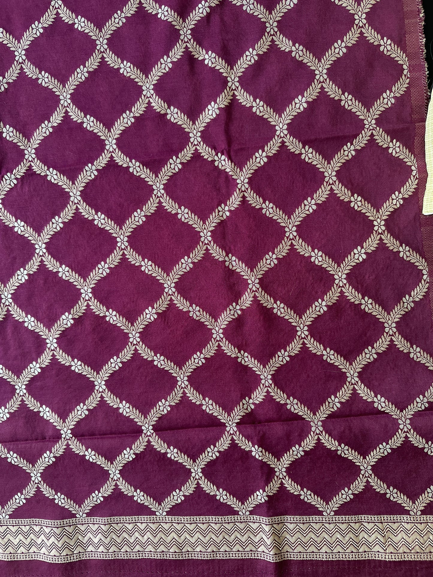 Purple Banarasi Cotton Suit