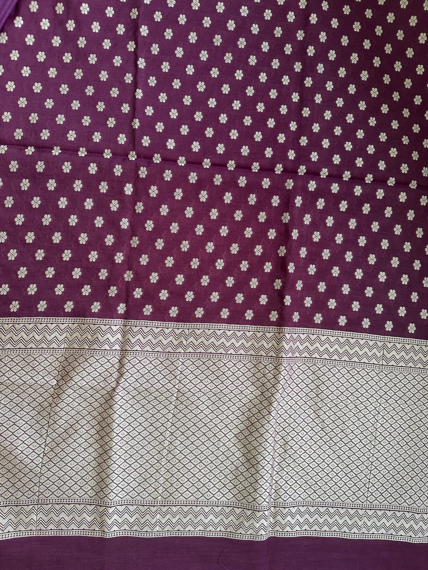 Purple Banarasi Cotton Suit