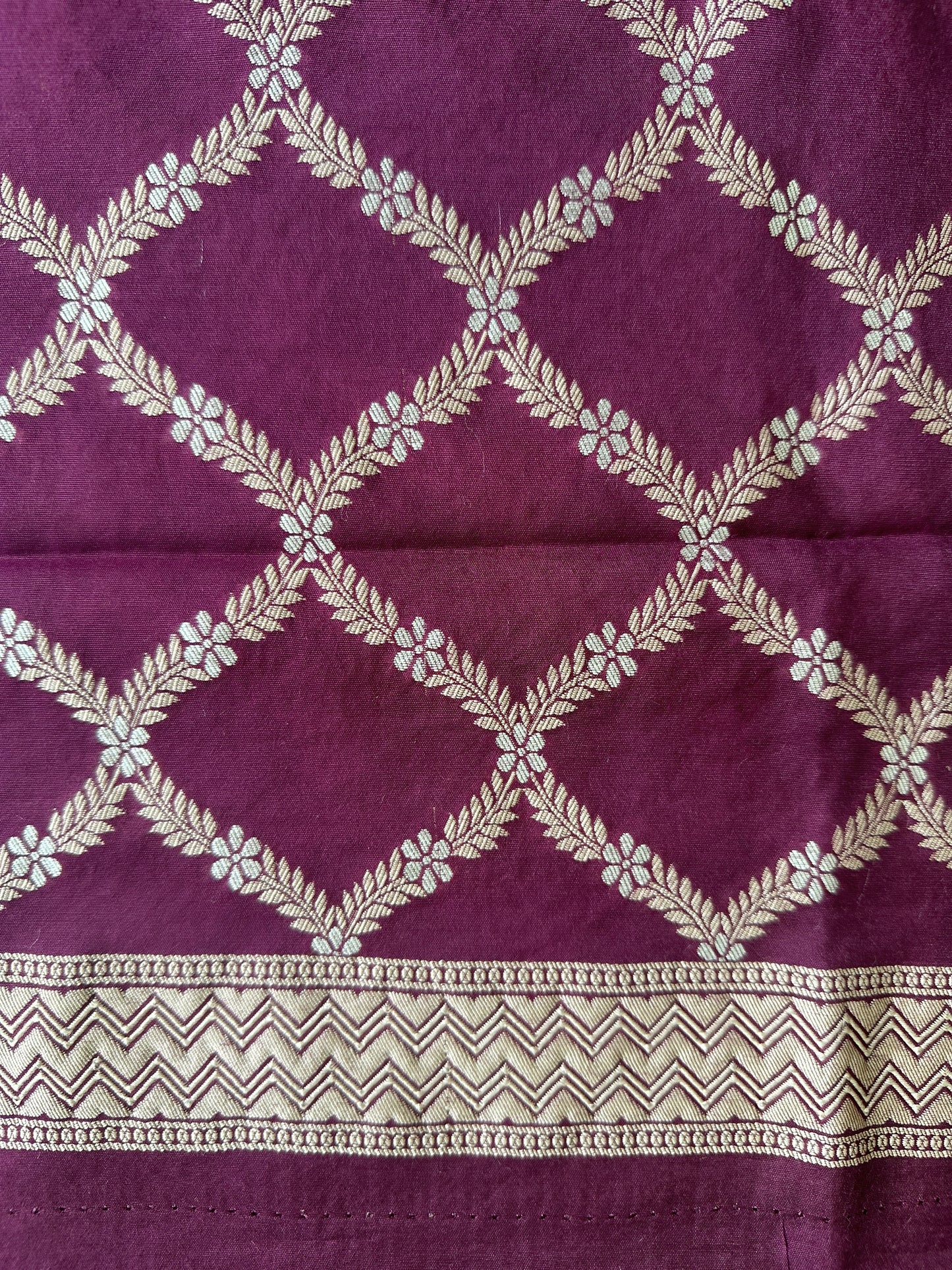 Purple Banarasi Cotton Suit