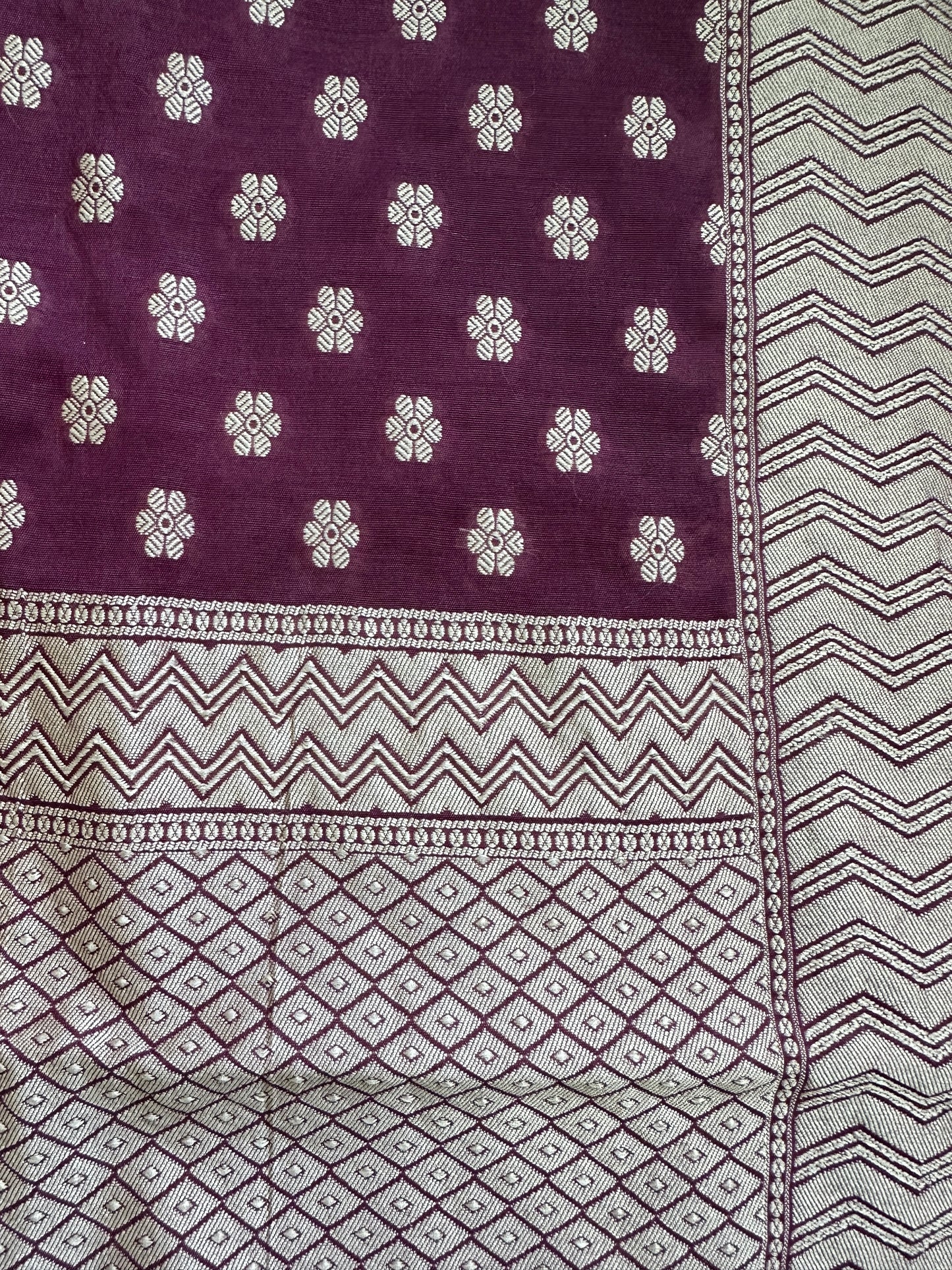 Purple Banarasi Cotton Suit