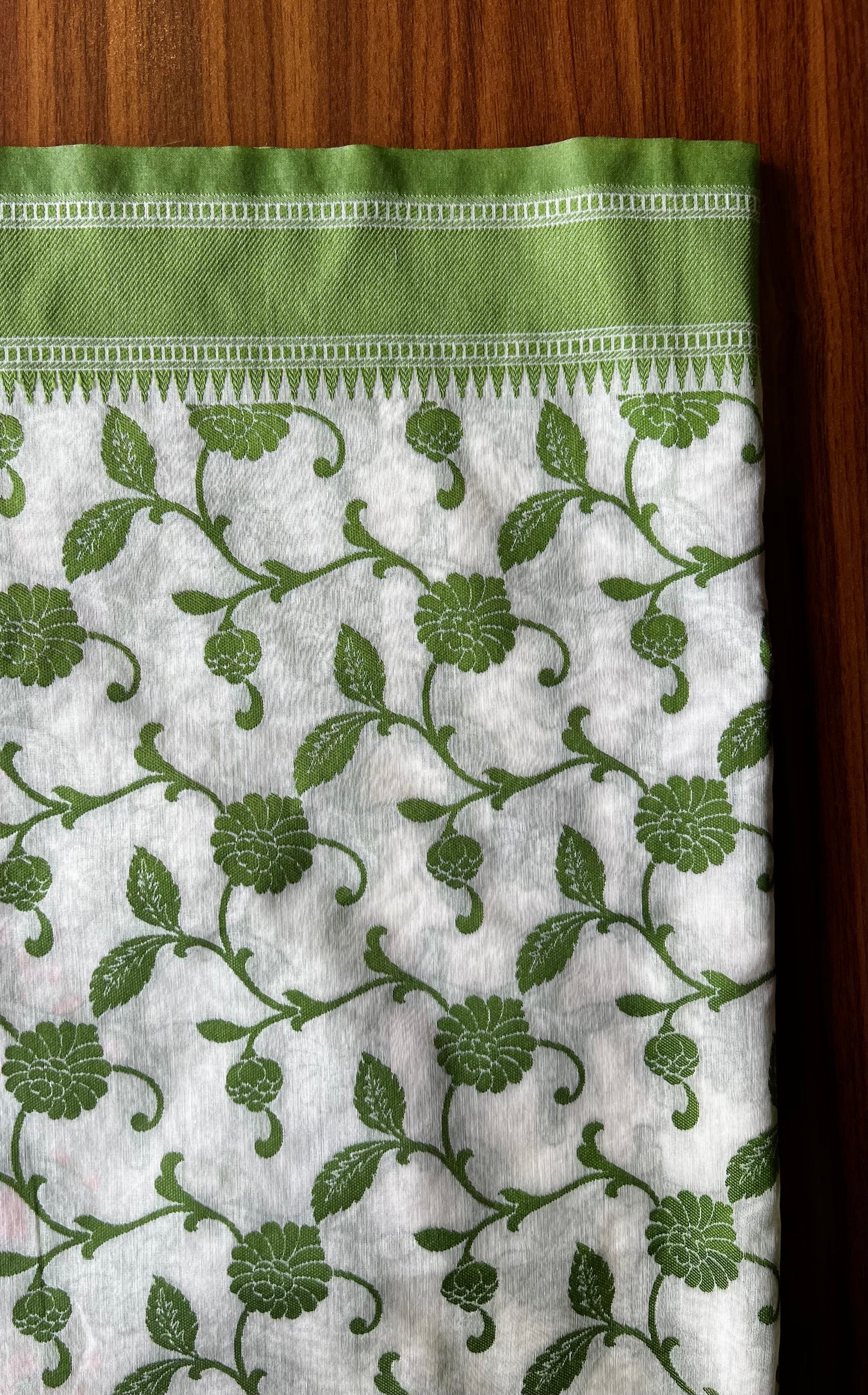 Banarasi Cotton Suit Set with Multicolor Weave