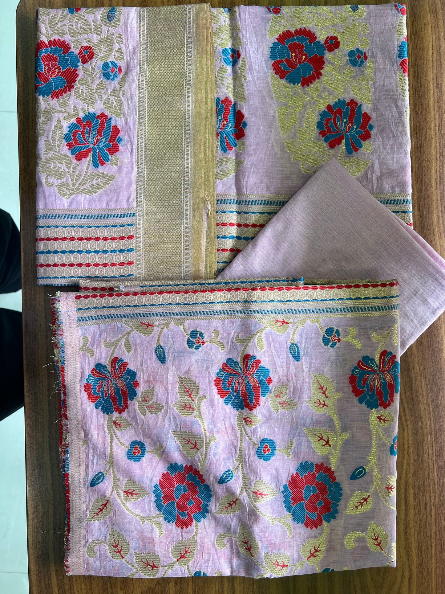 BANARASI COTTON SUIT SET- LILAC