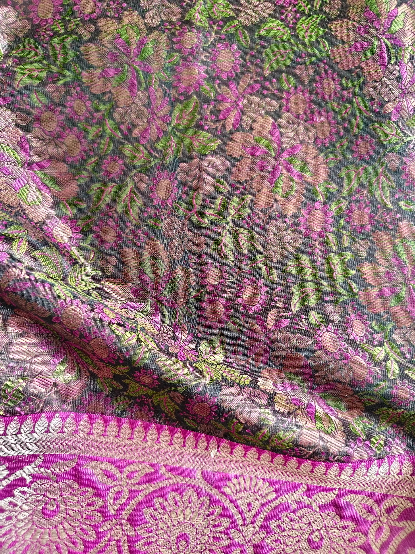 Pink Border Tanchui Saree
