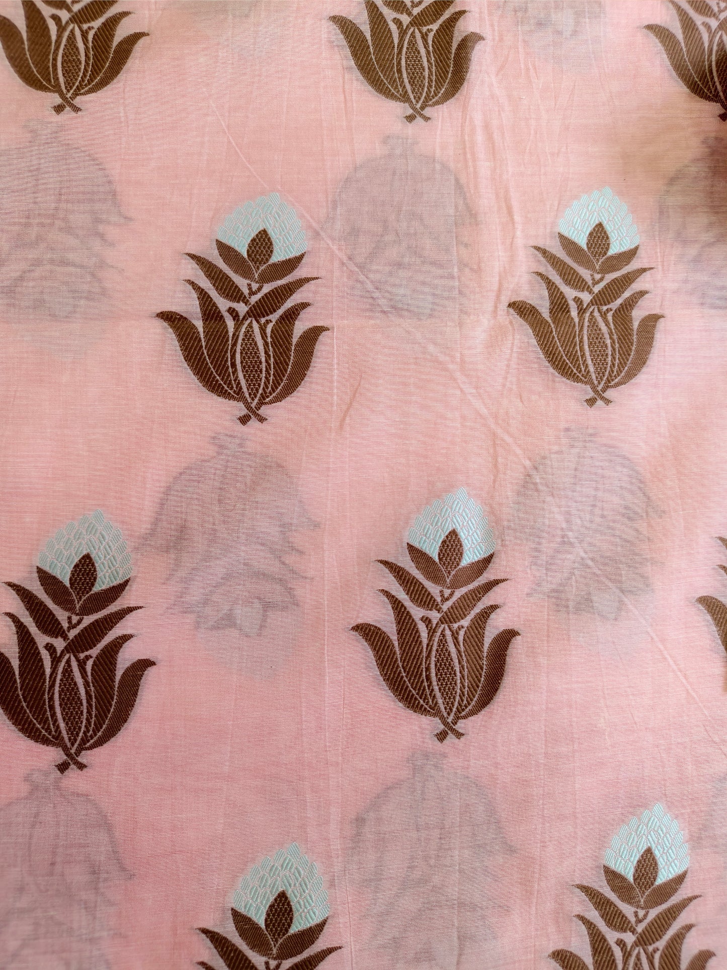 Pink Banarasi Cotton Suit Set